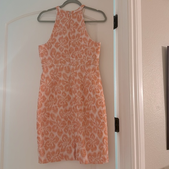 Trina Turk orange and white fitted short dress size 8 - Picture 3 of 11
